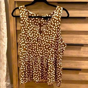 Women’s Jcrew Peplum polka dot top